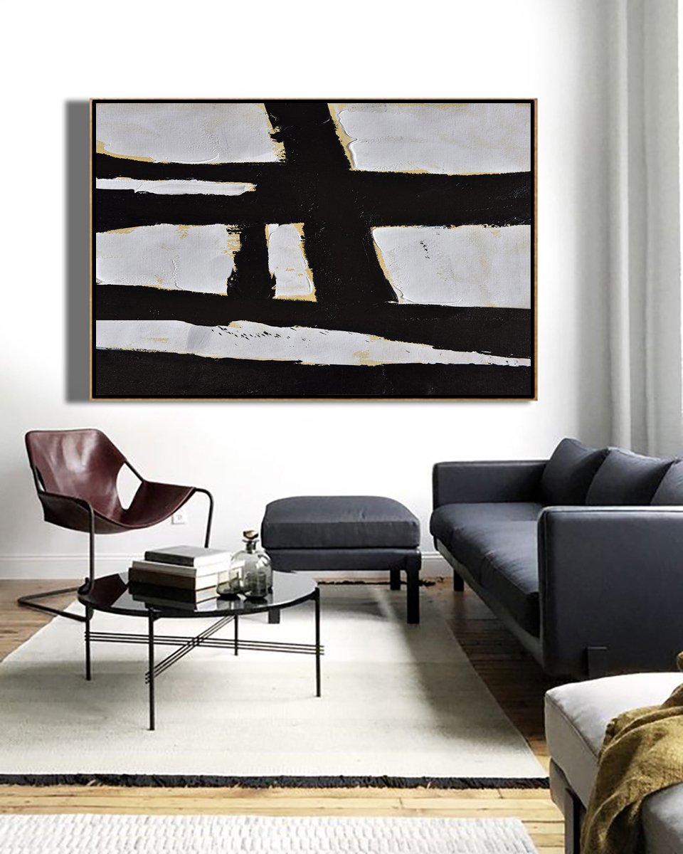 Horizontal Palette Knife Minimalist Art #C20Z - Click Image to Close